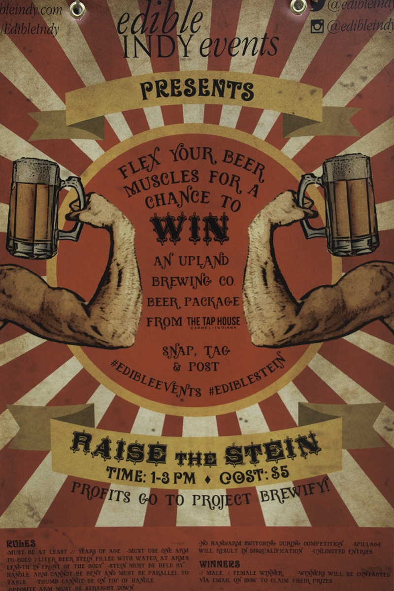 Bavarian stein hoisting contest hosted by EdibleIndy.