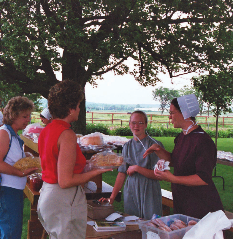 Bake sale: One of the many joys of driving the back roads in Northwestern Indiana’s Amish Country is coming across bake sales like this one, raising money for local Amish schools. 
