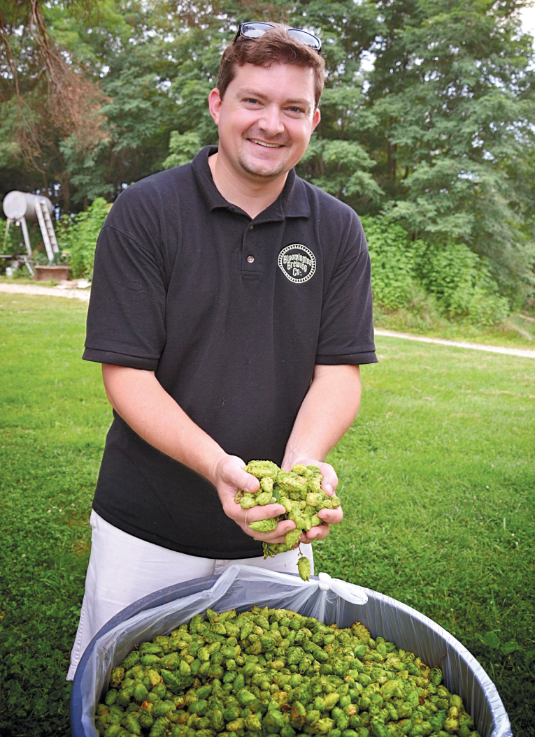 Unexpected weather is an issue with hops. Rosenbaum says many of his hop vines were blown down during an intense storm and didn’t produce usable cones this year.