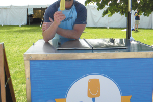 Jeff Patrick sells popsicles with a smile. Jeff Patrick